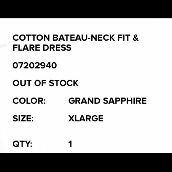 NYC Cotton Bateau Neck Flared Dress - Picture 2 of 2